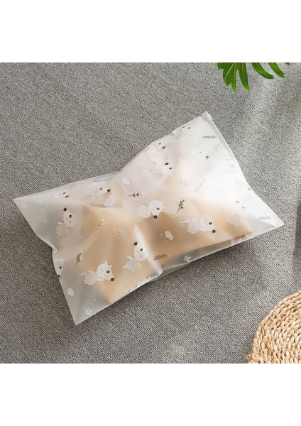 20X28CM Tarzı Seyahat Mühürlü Saklama Çantası Pe Fermuarlı Sınıflandırma Kıyafet Saklama Çantası Buzlu Çanta Bagaj Seyahat Saklama Çantası Kilitli Çanta (Yurt Dışından)