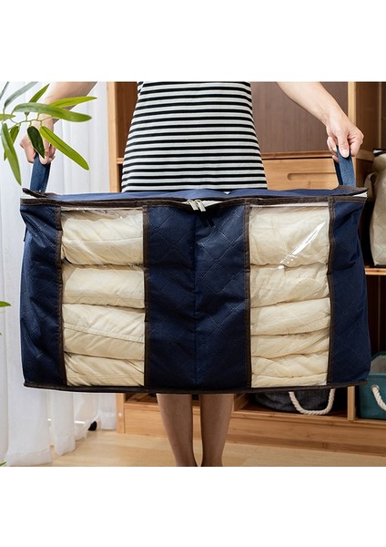 Siyah Stil Katlanabilir Saklama Kutusu Taşınabilir Giysi Organizatör Düzenli Kılıf Bavul Dokunmamış Ev Saklama Kutusu Yorgan Saklama Kabı Çanta Kutusu (Yurt Dışından)