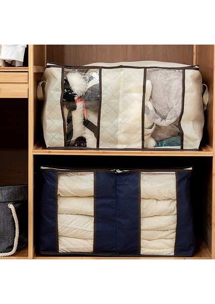 Siyah Stil Katlanabilir Saklama Kutusu Taşınabilir Giysi Organizatör Düzenli Kılıf Bavul Dokunmamış Ev Saklama Kutusu Yorgan Saklama Kabı Çanta Kutusu (Yurt Dışından) indirimleri