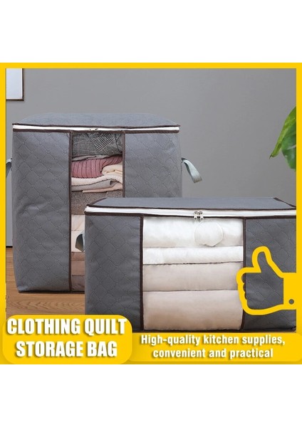 46X28X48CM-GRI Stili Giysileri Saklamak Için Büyük Pencere Çantaları Battaniye Ev Ambalaj Altında Dokunmamış Depolama Organizatör Katlanabilir Kutu Su Geçirmez (Yurt Dışından) fiyatları