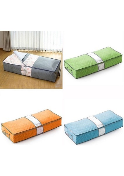 Gri Stil Büyük Fermuarlı Kolları Saklama Çantası Dokunmamış Taşınabilir Giysi Saklama Çantası Organizatör Katlanır Klozet Organizatör (Yurt Dışından) fırsatları