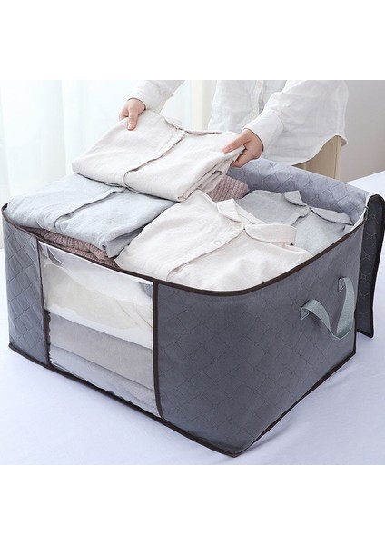 2 Adet Tip E Stili Et Katlanabilir Yorgan Saklama Çantası Ev Giyim Saklama Kutusu Toz Geçirmez Yorgan Depolama (Yurt Dışından)