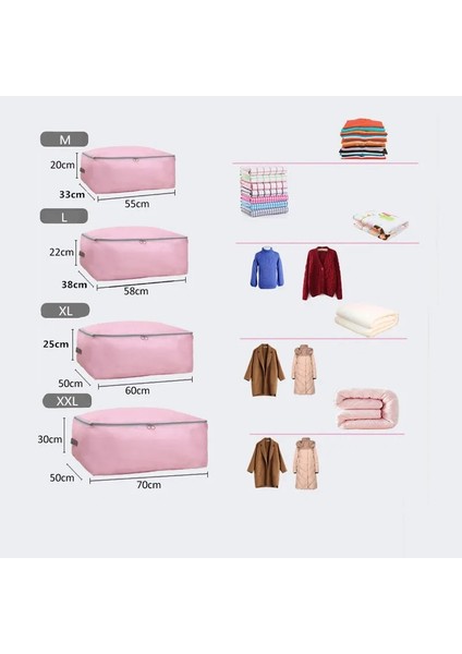 Mor Tarzı Xl Yaklaşık 60X50X25CM Moda Yanardöner Ev Yatak Altı Depolama Ev Oxford Dolap Organizatör Dolap Büyük Yorgan Konteyner Saklama Çantası Sml (Yurt Dışından) modelleri