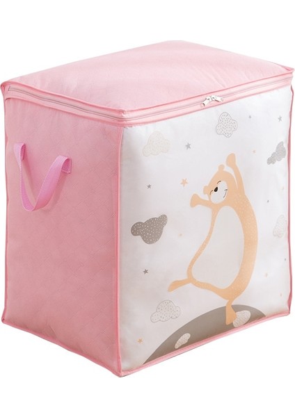 Pembe Stil Yaklaşık 46.5X35X49CM Kalınlaşmış Dokunmamış Saklama Çantası Dolap Organizatör Giysi Yorgan Durumda Saklama Kutusu Hareketli Fg Ambalaj Çeşitli Eşyalar Konteyner (Yurt Dışından)