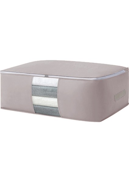 Gri Tarzı S 52X35X16CM Folable Saklama Torbaları Büyük Giyim Organizatör Yastık Yorgan Battaniye Toz Kapağı Büyük Dolap Bagaj Organizatör Ev Saklama Torbaları (Yurt Dışından)