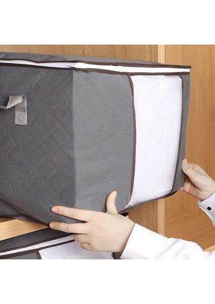 3 Adet Tip C Stili Et Katlanabilir Yorgan Saklama Çantası Ev Giyim Saklama Kutusu Toz Geçirmez Yorgan Depolama (Yurt Dışından) indirimleri