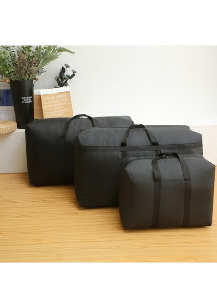 Siyah Stil 80L 80X45X25CM Dolaplar Giysi Yorgan Saklama Çantası Seyahat Bagaj Ambalaj Kılıfı Organizador Hareketli Çuval Büyük Kapasiteli Su Geçirmez Oxford Kumaş (Yurt Dışından) fırsatları