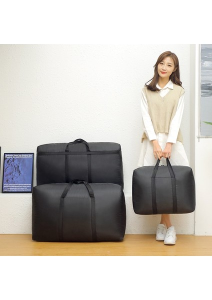 Siyah Stil 80L 80X45X25CM Dolaplar Giysi Yorgan Saklama Çantası Seyahat Bagaj Ambalaj Kılıfı Organizador Hareketli Çuval Büyük Kapasiteli Su Geçirmez Oxford Kumaş (Yurt Dışından) indirimleri