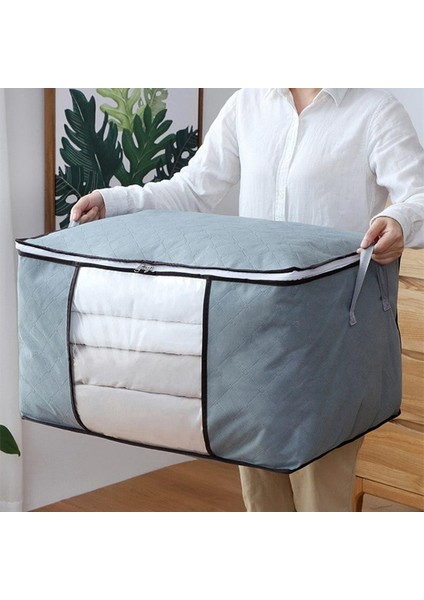 60X40X35CM-MAVI Tarzı Giysileri Saklamak Için Büyük Pencere Çantaları Battaniye Ev Ambalaj Altında Dokunmamış Depolama Organizatör Katlanabilir Kutu Su Geçirmez (Yurt Dışından) modelleri