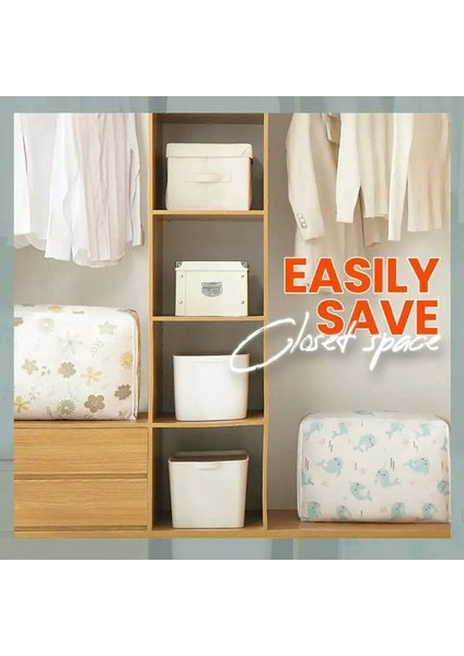 Balinalar Tarzı S 55X36X20CM Giysi Saklama Çantası Büyük Kapasiteli Yorgan Organizatör Yorgan Battaniye Yatak Temizle Katlanabilir Fermuar Kutusu Konteyner Yatak Odası Dolap (Yurt Dışından) modelleri