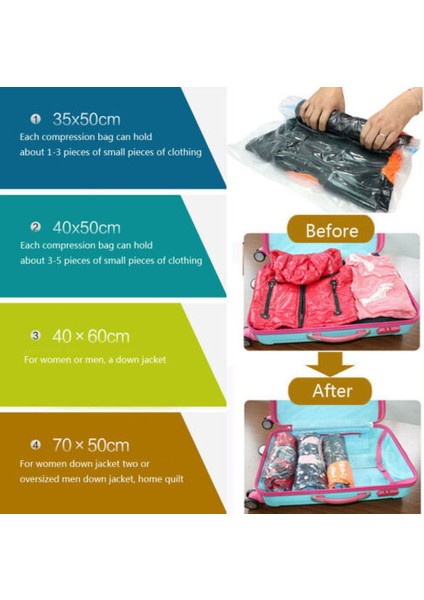 Stili Temizle Xl Beden Vakum Saklama Torbaları Sıcak Roll-Up Vakumlu Giysi Saklama Çantası Seyahat Sıkıştırılmış Çanta Kaydedilmiş Alan Mühür (Yurt Dışından) modelleri