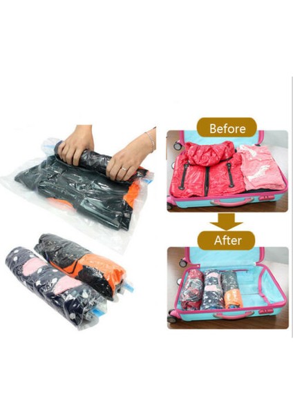 Stili Temizle Xl Beden Vakum Saklama Torbaları Sıcak Roll-Up Vakumlu Giysi Saklama Çantası Seyahat Sıkıştırılmış Çanta Kaydedilmiş Alan Mühür (Yurt Dışından) fırsatları