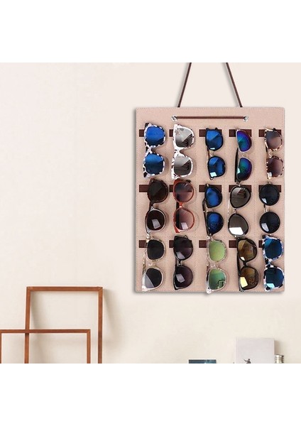 Gri Tarzı Gözlük Organizatör Güneş Gözlüğü Organizatör Depolama Asılı Çanta Güneş Gözlüğü Gözlük Ekran Duvara Montaj Organizatör 15 Yuvalı Gözlük Ho (Yurt Dışından) indirimleri