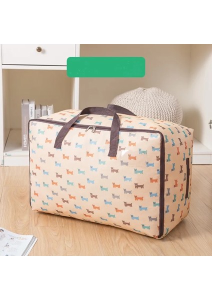 Migou Tarzı L-Yaklaşık 55X38X25CM Nokta Baskılı Saplı Saklama Çantası Oxford Kumaş Hareketli Organizatör Yatak Paketleme Dolap Yorgan Bagaj Fg Fermuarlı Çantalar (Yurt Dışından)