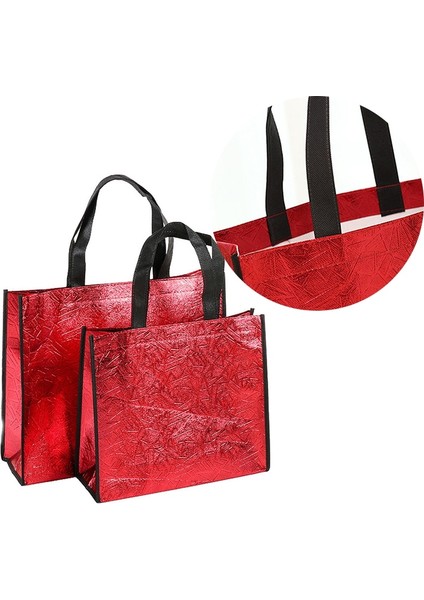 Gümüş Tarzı S Beden Su Geçirmez Lazer Glitter Alışveriş Çantası Büyük Kapasiteli Yeniden Kullanılabilir Seyahat Saklama Torbaları Kadın Çanta Bakkal Tote Eko Çanta (Yurt Dışından) fırsatları