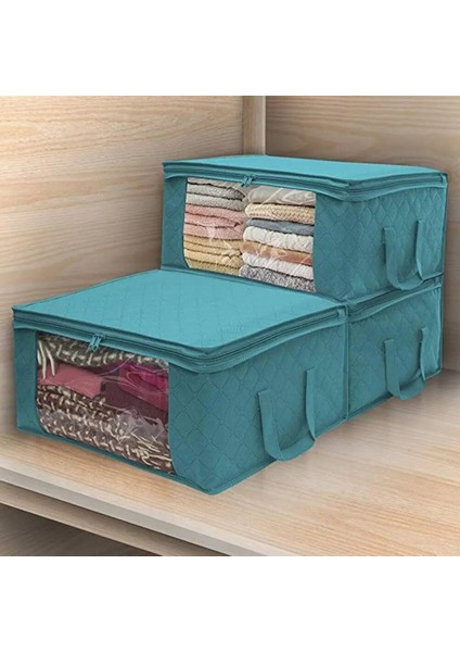 Mavi Stil Dokunmamış Katlanır Saklama Kutusu Saklama Çantası Büyük Kapasiteli Giysi Saklama Ev Saklama Çantası Toz Geçirmez Dolap Ev Depolama (Yurt Dışından) fırsatları