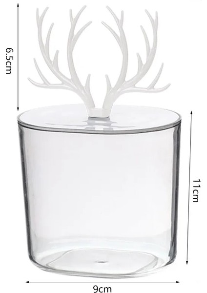 Beyaz Stil Makyaj Düzenleyici Pamuklu Çubukla Oluştur Qtip Konteyner Kozmetik Makyaj Pamuklu Pedi Düzenleyici Mücevher Saklama Kutusu (Boş Kutu) 4 Renk (Yurt Dışından)