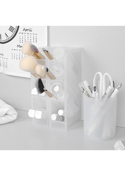 No.6 Tarzı Şeker Renk Masaüstü Kalemlik Kawaii Küçük Büyük Boy Makyaj Fırçaları Ruj Kalemleri Depolama 4 Gird Organizatör Okul Kırtasiye (Yurt Dışından) indirimleri