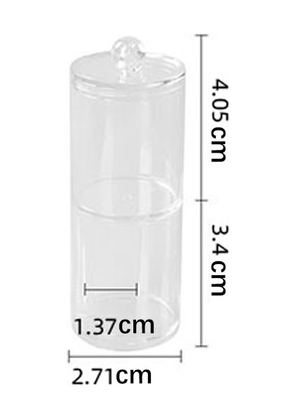 G Tarzı 2 1 Akrilik Çok Fonksiyonlu Kozmetik Makyaj Pamuk Pedi Organizatör Mücevher Saklama Kutusu Kavanoz Tutucu Yuvarlak Şeffaf Konteyner (Yurt Dışından)