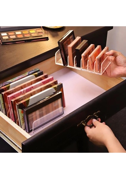Küçük 7 Izgara Stili 1pc Eyeshadow Palette Organizer Eyepowder Storage Tray Cosmetics Rack Makeup Tools Compartment Holder For Women (Yurt Dışından) fırsatları