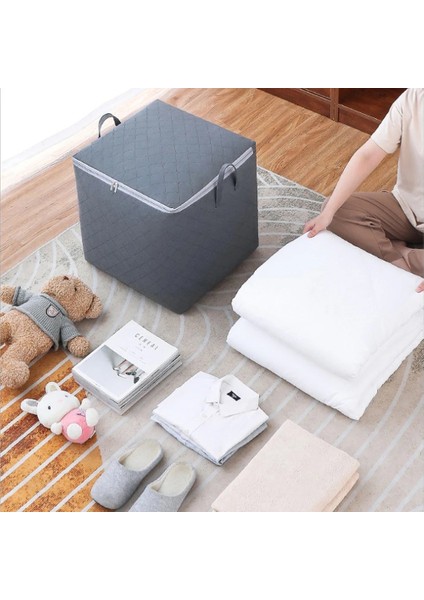 Pembe Tarzı 135L Giyim Saklama Çantası Katlanabilir Büyük Kapasiteli Toz Geçirmez Su Geçirmez Giysi Organizatör Saklama Kutusu Ev Gardırop Depolama (Yurt Dışından) modelleri