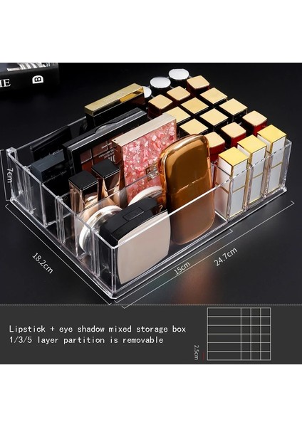 Büyük 24 Izgara Stili 1pc Eyeshadow Palette Organizer Eyepowder Storage Tray Cosmetics Rack Makeup Tools Compartment Holder For Women (Yurt Dışından)