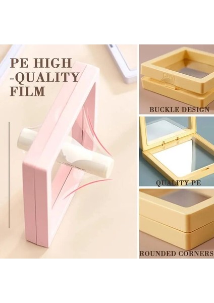 Yeşil Stil 9x9 cm Pe Film Renkli Broş Sikke Taşlar Mücevher Saklama Kutusu Toz Geçirmez Asma Yüzer Yüzük Küpe Vitrin (Yurt Dışından) indirimleri