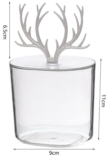 Gri Tarzı Makyaj Düzenleyici Pamuklu Çubukla Oluştur Qtip Konteyner Kozmetik Makyaj Pamuklu Pedi Düzenleyici Mücevher Saklama Kutusu (Boş Kutu) 4 Renk (Yurt Dışından)