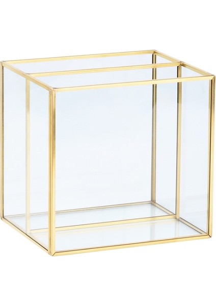 3 Yuva Stili Altın Kozmetik Saklama Kutusu Masa Masaüstü Fg Cam Ekose Takı Sınıflandırma Depolama Tepsisi Büyük Kapasiteli Giyinme (Yurt Dışından) fırsatları
