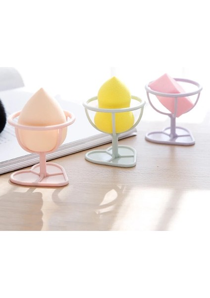 Rastgele Stil Makyaj Puf Rafı Puf Depolama Rafı Makyaj Yumurta Braketi Puf Braketi Kurutma Braketi Makyaj Organizatör Süngerlik Yeni (Yurt Dışından) indirimleri