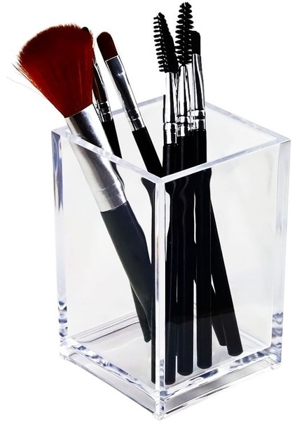 2 Delik Stili Şeffaf Makyaj Fırçası Tutucu Organizatör Delikler Plastik Masa Masa Kozmetik Saklama Kutusu Mücevher Kutusu Konteyner (Yurt Dışından) modelleri