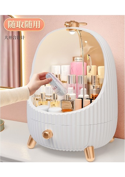 No.30 Tarzı LED Lamba Organizatör Kozmetik Saklama Kutusu Makyaj Organizatör Çekmece Tipi Masaüstü Fg Raf Fırça Ruj Güzellik Maskesi Kılıf (Yurt Dışından) fiyatları