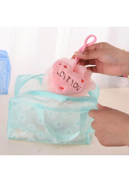 Yeşil Stil Seyahat Aksesuarları Su Geçirmez Yerden Tasarruf Pvc Şeffaf Kozmetik Çantası Tuvalet Banyo Saklama Kılıfı Çiçek Makyaj Organizatör (Yurt Dışından) fırsatları