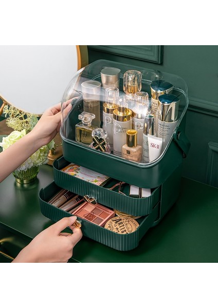 No.19 Tarzı Akrilik Kozmetik Saklama Kutusu Şeffaf Makyaj Takı Çekmece Ev Saklama Kutusu Kozmetik Için Çok Fonksiyonlu Seyahat Organizatör (Yurt Dışından) fiyatları
