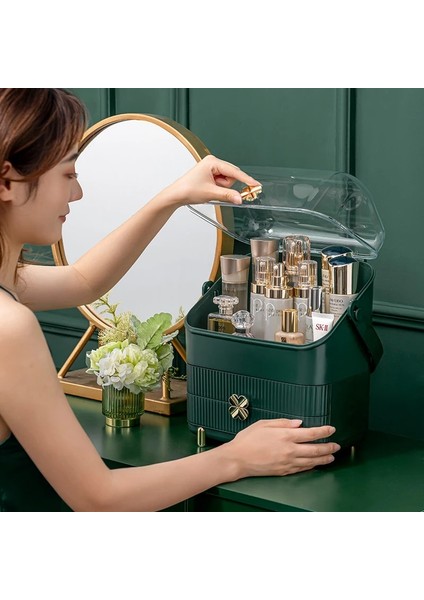 No.19 Tarzı Akrilik Kozmetik Saklama Kutusu Şeffaf Makyaj Takı Çekmece Ev Saklama Kutusu Kozmetik Için Çok Fonksiyonlu Seyahat Organizatör (Yurt Dışından) indirimleri