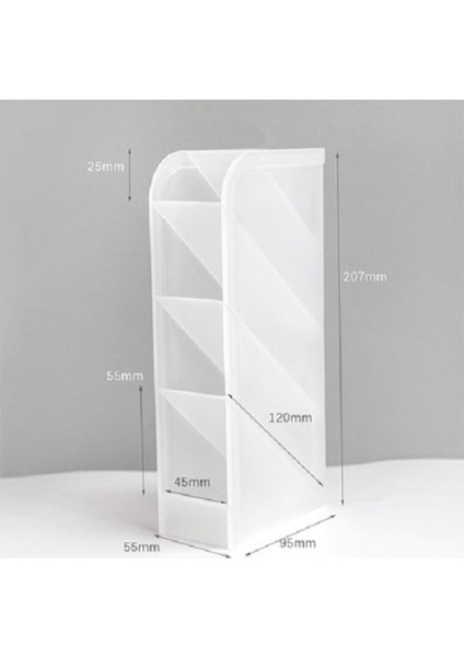 No.1 Tarzı Eğik Ekleme Tipi Buzlu Kalemlik Masaüstü Raf Masaüstü Saklama Kutusu Plastik Kozmetik Fırça Uygun Depolama Düzenleyici (Yurt Dışından)