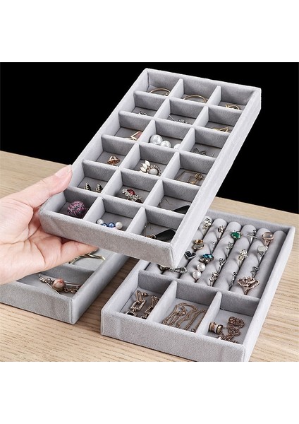 No.5 Tarzı Sıcak Satış Moda Taşınabilir Kadife Takı Yüzük Takı Ekran Organizatör Kutusu Tepsi Tutucu Küpe Mücevher Saklama Kutusu Vitrin (Yurt Dışından) modelleri