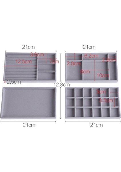 No.4 Tarzı Sıcak Satış Moda Taşınabilir Kadife Takı Yüzük Takı Ekran Organizatör Kutusu Tepsi Tutucu Küpe Mücevher Saklama Kutusu Vitrin (Yurt Dışından) fırsatları