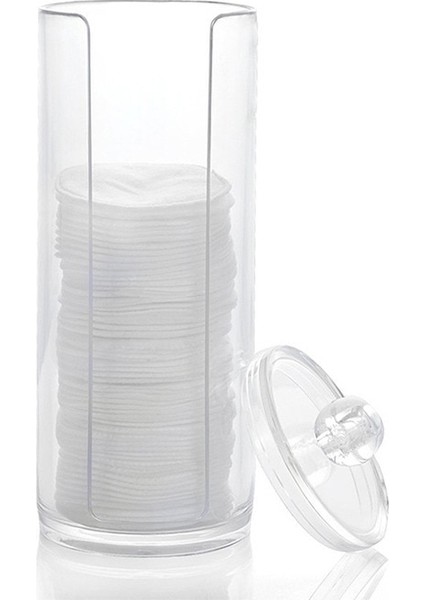 No.2 Tarzı Akrilik Makyaj Pamuk Pedleri Kutusu Büyük Şeffaf Yuvarlak Kozmetik Pamuklu Ped Saklama Kabı Takı Pamuklu Çubukla Organizatör Kavanozları (Yurt Dışından) indirimleri