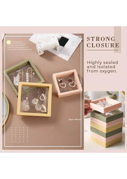 Sarı Stil 2 Adet Baz Pe Film Renkli Broş Sikke Taşlar Mücevher Saklama Kutusu Toz Geçirmez Asma Yüzer Yüzük Küpe Vitrin (Yurt Dışından) fiyatları