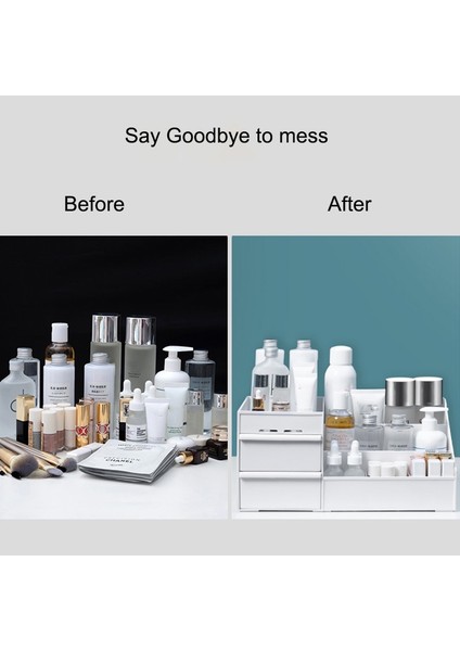 Beyaz 1 Stil 29X18X13 cm Ev Için Büyük Kapasiteli Kozmetik Saklama Kutusu Makyaj Çekmece Organizatör Çok Hücreli Ekran Masaüstü Çeşitli Eşyalar Saklama Kabı (Yurt Dışından) indirimleri