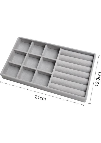 No.9 Tarzı Sıcak Satış Moda Taşınabilir Kadife Takı Yüzük Takı Ekran Organizatör Kutusu Tepsi Tutucu Küpe Mücevher Saklama Kutusu Vitrin (Yurt Dışından)