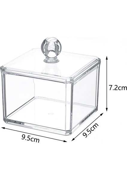 Yeni-7 Tarzı Makeup Cotton Pad Organizer Storage Box For Cotton Swabs Rod Cosmetics Jewelry Bathroom Qtip Container With Bamboo Lid (Yurt Dışından)