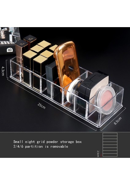 8 Izgara Stili 1pc Eyeshadow Palette Organizer Eyepowder Storage Tray Cosmetics Rack Makeup Tools Compartment Holder For Women (Yurt Dışından)