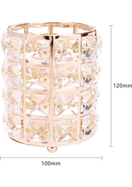 No.1 Tarzı Kristal Makyaj Organizatör Metal Saklama Kutusu Avrupa Tarzı Kaş Kalemi Ruj Tutucu Makyaj Fırçası Tutucu Kozmetik Organizatör (Yurt Dışından)