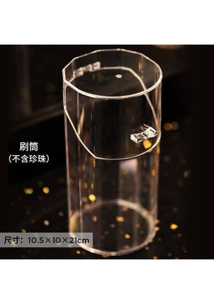 C Stili Transparent Acrylic Makeup Brush Holder Makeup Organizer Cosmetic Holder Pencil Lipstick Desk Container Table Makeup Storage Box (Yurt Dışından)