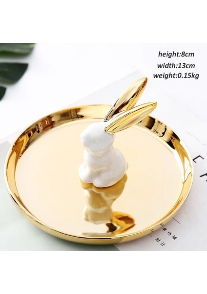 No.4 Tarzı Iskandinav Seramik Takı Tepsi Organizatör Kolye Yüzük Ekran Plakası Yaratıcı Dekoratif El Sanatları Kaktüs Boynuzları Tutucu Masaüstü Çanak (Yurt Dışından)