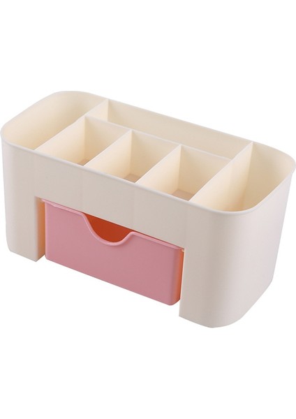 Pembe 2 Tarzı 26X16X12CM Ev Için Büyük Kapasiteli Kozmetik Saklama Kutusu Makyaj Çekmece Organizatör Çok Hücreli Ekran Masaüstü Çeşitli Eşyalar Saklama Kabı (Yurt Dışından)