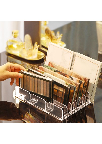 Modern 7 Bölmeli Makyaj Organizatör Kozmetik Depolama Organizatör Vanity Banyo Tezgahı Için Göz Farı Paletleri Tutucu (Yurt Dışından) fiyatları