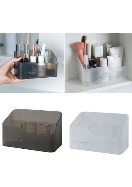 HADC19A40-B1 Stili Plastic Makeup Organizer Bathroom Storage Box Cosmetic Organiser Desktop Make Up Jewelry Sundries Container (Yurt Dışından) fiyatları